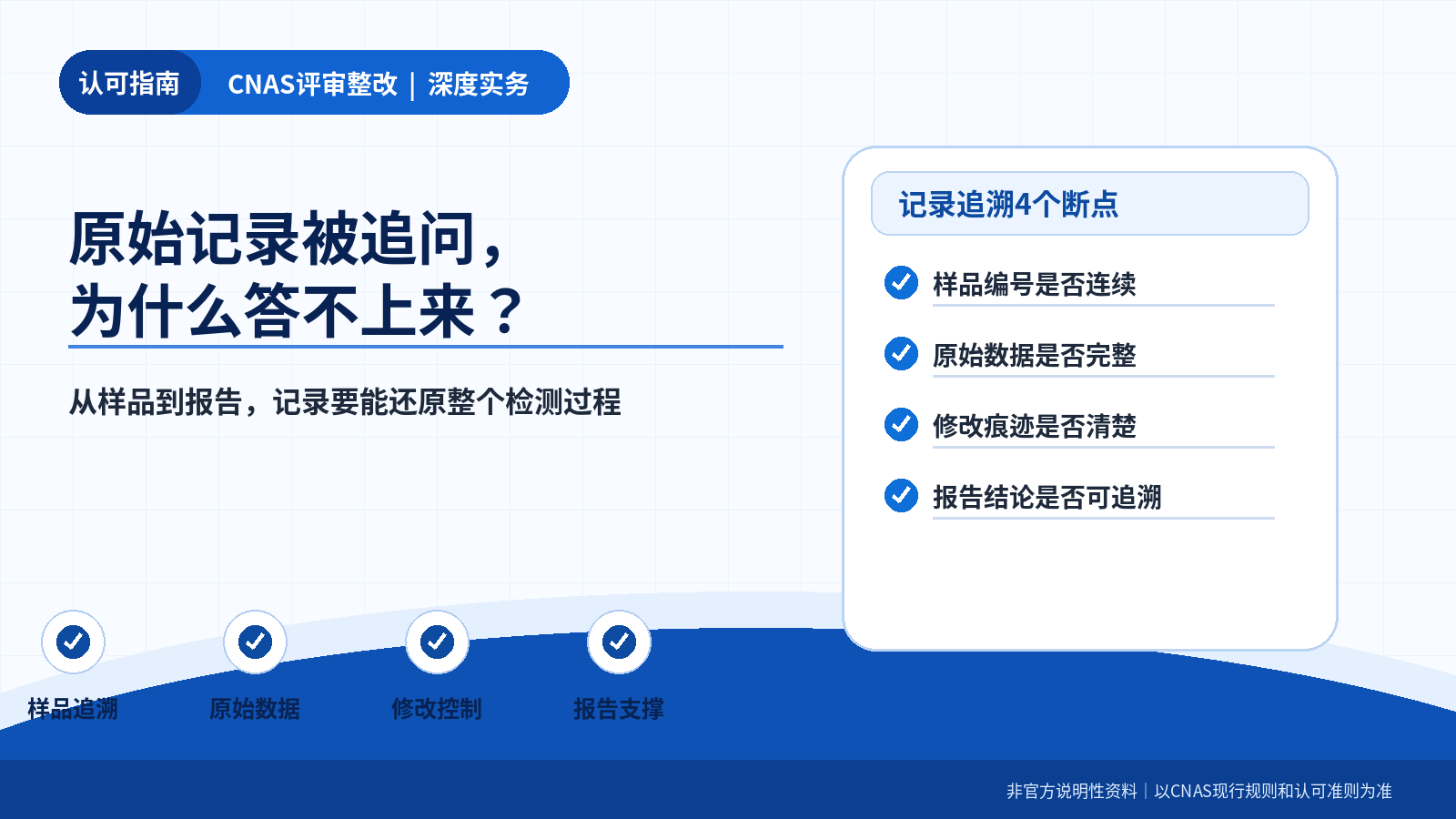 一、原始记录首先要支撑报告